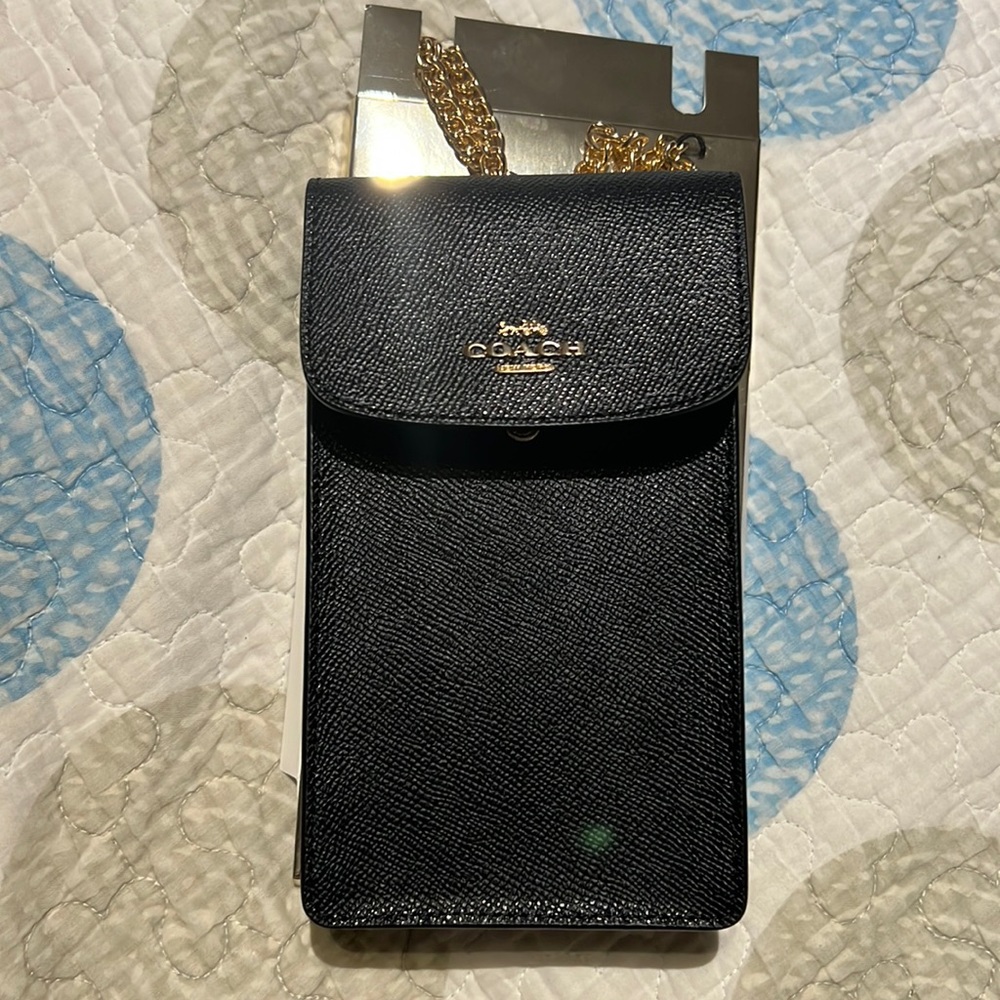 NWT Authentic Coach Phone Crossbody